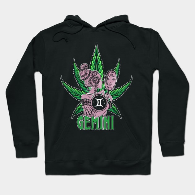 Gemini Weed Shirt, Zodiac Cannabis, Gemini Marijuana Shirt, Gemini Gift, Gemini Zodiac tee, Gemini tee, zodiac birthday gift Hoodie by Moon Phase Design